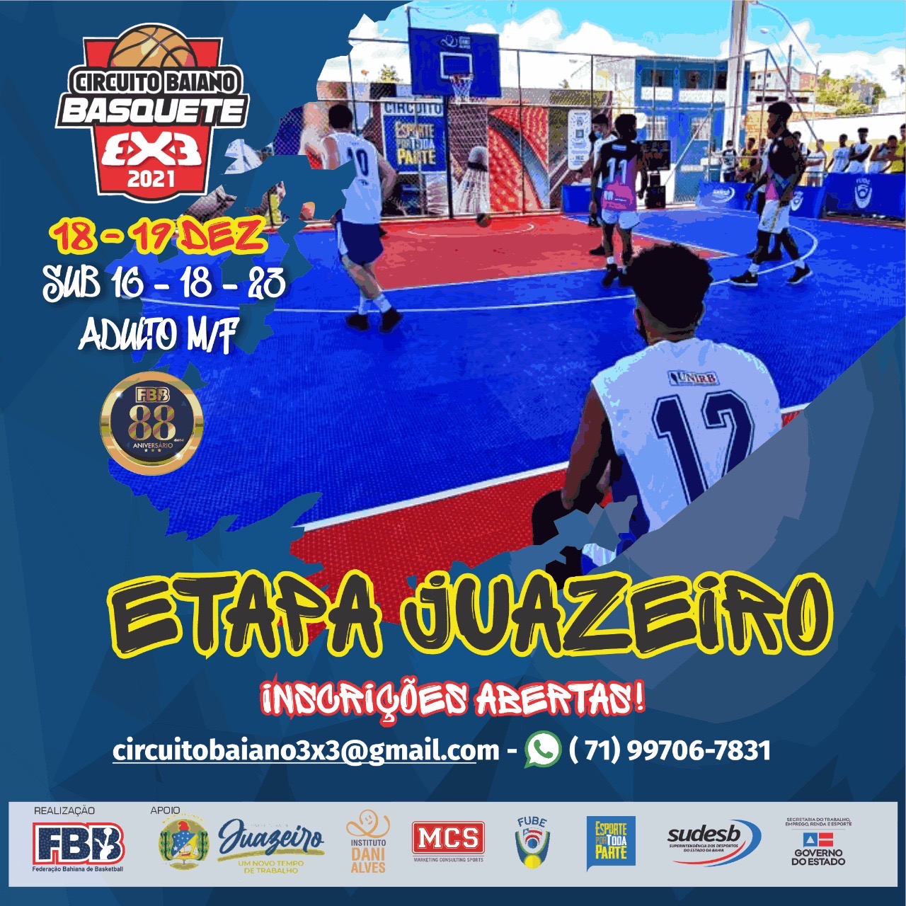 Com apoio da Prefeitura de Juazeiro, etapa do Circuito Baiano de Basquete 3×3 começa nesta quinta
