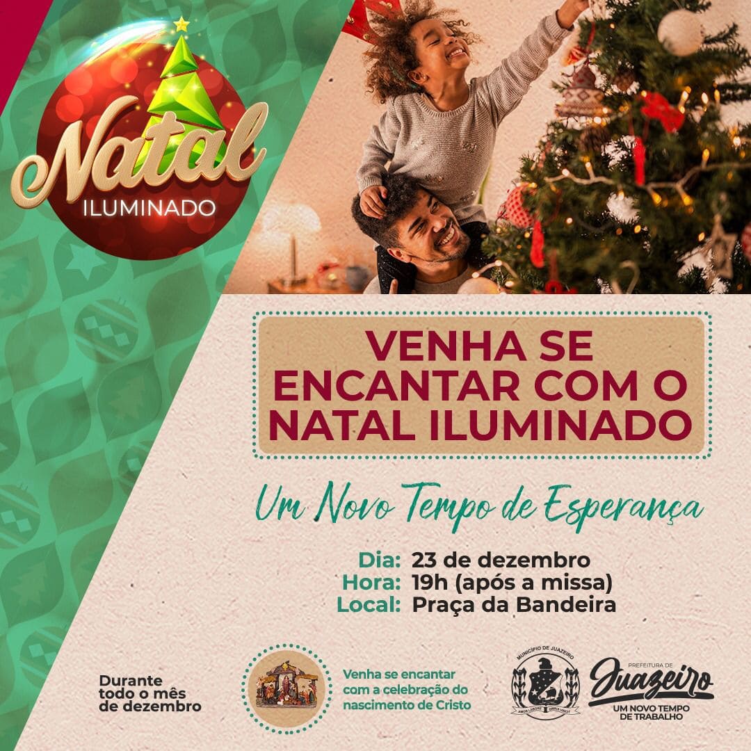 Projeção Mapeada marcará última apresentação do ‘Natal Iluminado’ na sede de Juazeiro