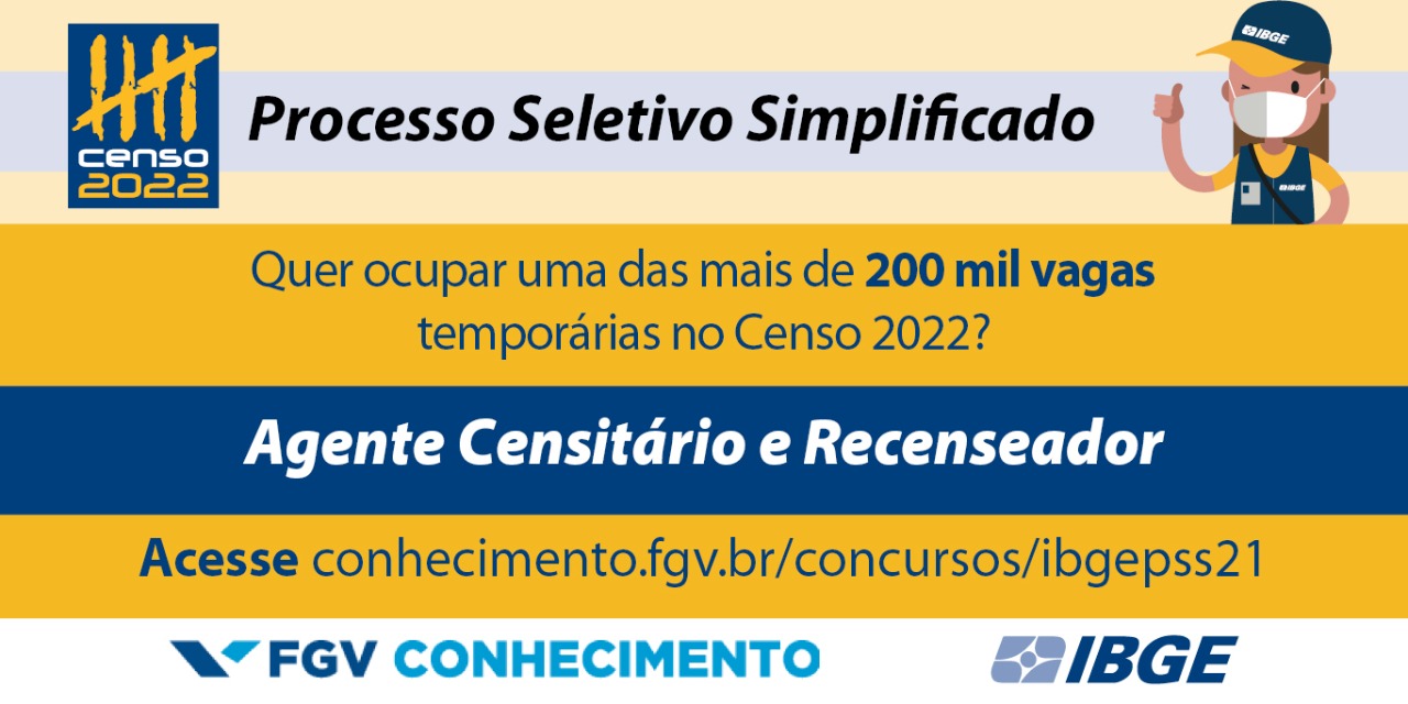 Prefeitura de Juazeiro informa a população sobre inscrições para o processo seletivo do Censo 2022