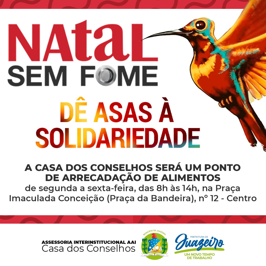 Prefeitura de Juazeiro apoia campanha Natal sem Fome