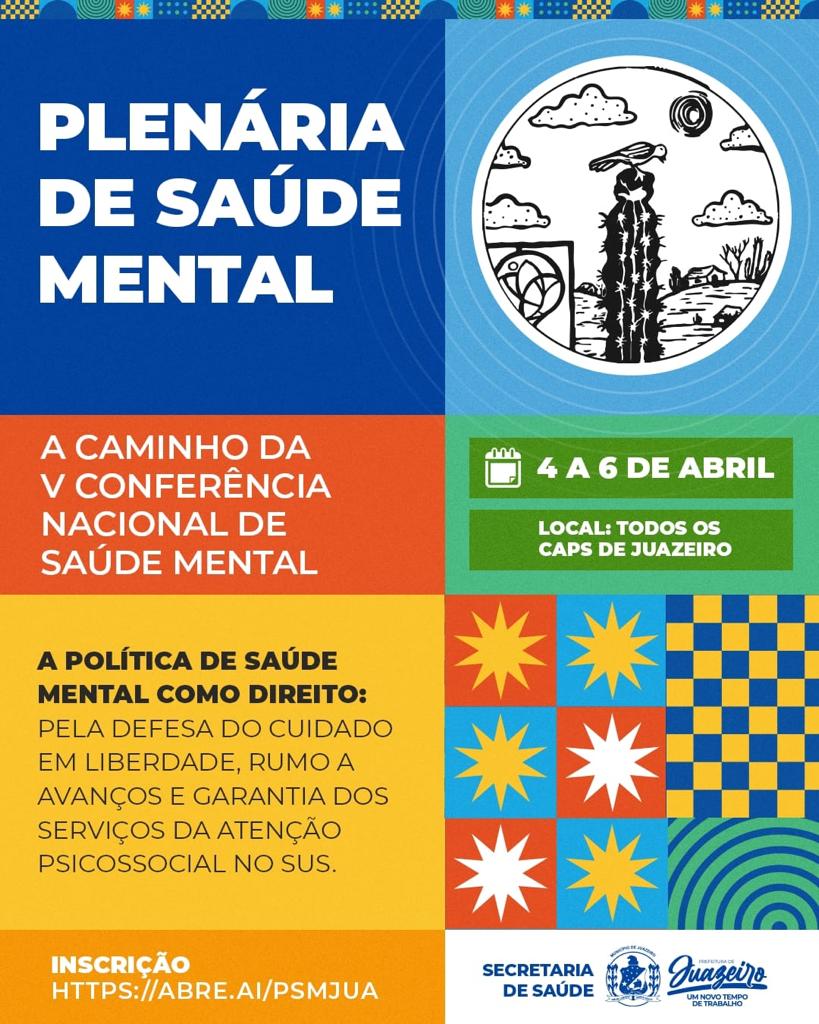 Prefeitura de Juazeiro realizará plenária sobre a política de Saúde Mental como direito