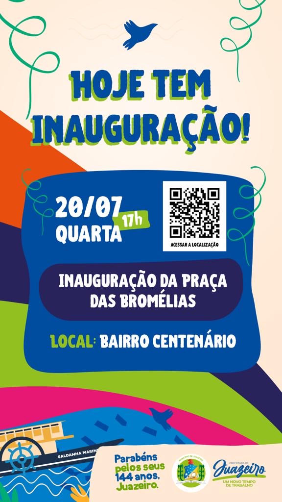 Em mais uma inauguração, Prefeitura de Juazeiro entrega Praça das Bromélias nesta quarta-feira