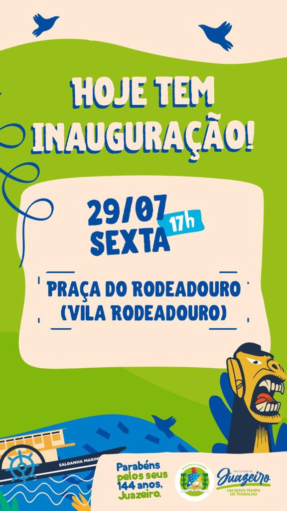 Como parte da programação de aniversário da cidade, Prefeitura de Juazeiro entregará nova praça na comunidade do Rodeadouro nesta sexta-feira