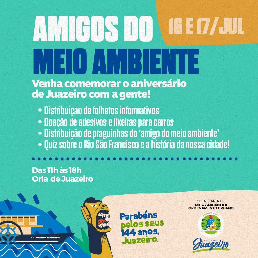 Atividades ambientais estarão presentes na programação do aniversário de Juazeiro