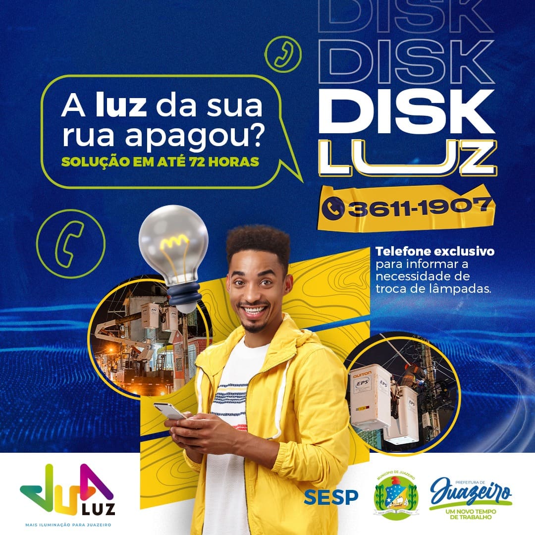 Com mais de 8 mil atendimentos nos primeiros seis meses de funcionamento, ‘Disk Luz’ vira referência e juazeirenses reconhecem eficiência do serviço
