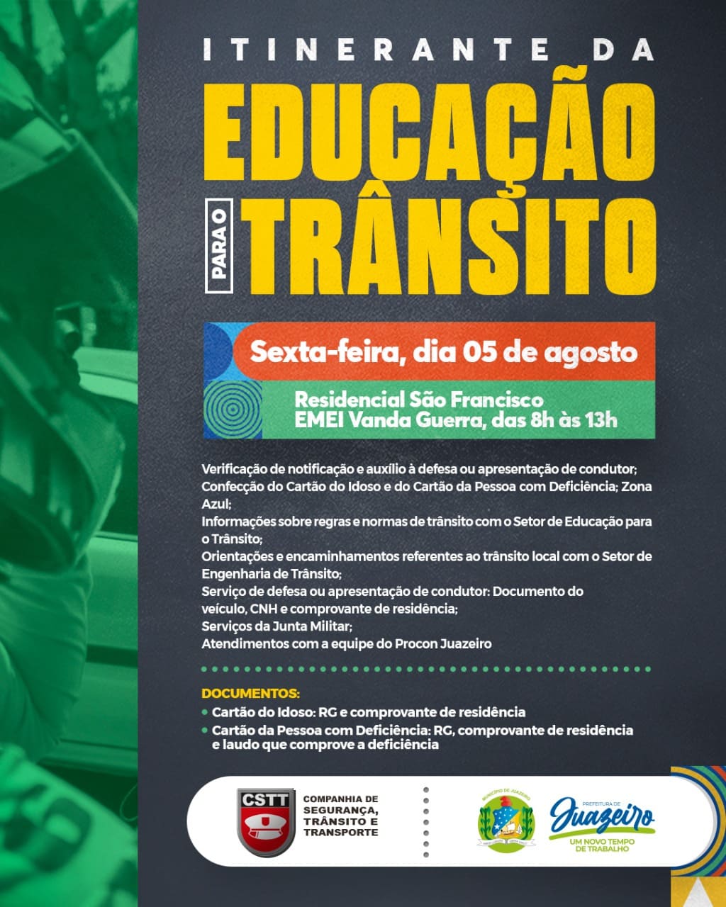 Residencial São Francisco receberá serviços da CSTT e atendimento da Junta Militar e do Procon nesta sexta-feira