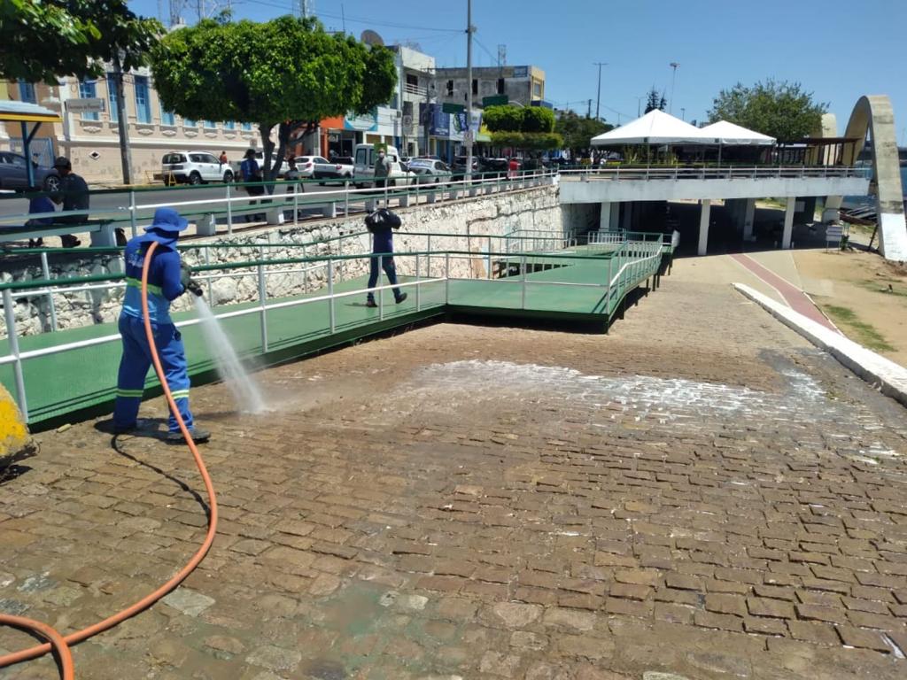 Orla de Juazeiro recebe limpeza reforçada para o desfile de 7 de setembro