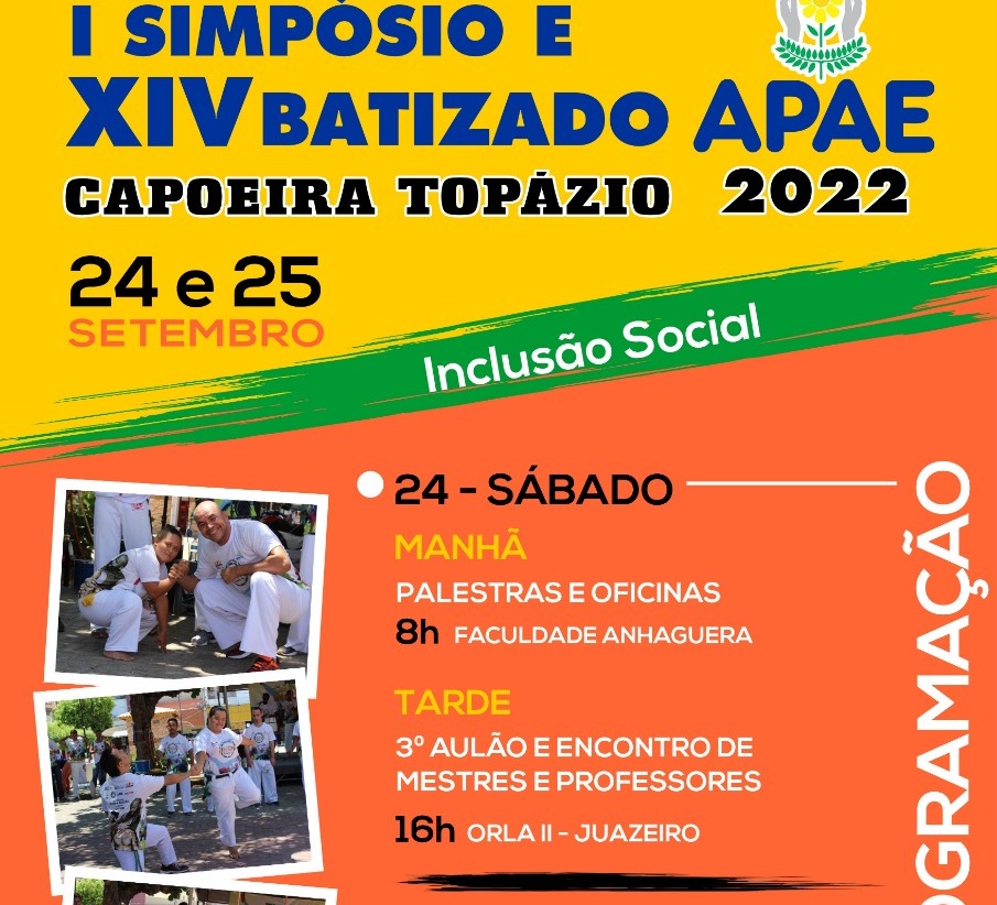 Com apoio da Prefeitura de Juazeiro, evento sobre capoeira inclusiva será realizado neste final de semana