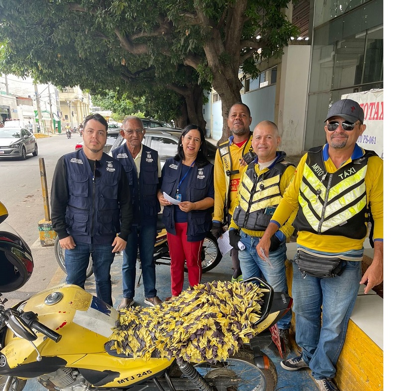 Maio Amarelo: Prefeitura de Juazeiro promove ações de conscientização sobre trânsito seguro para mototaxistas
