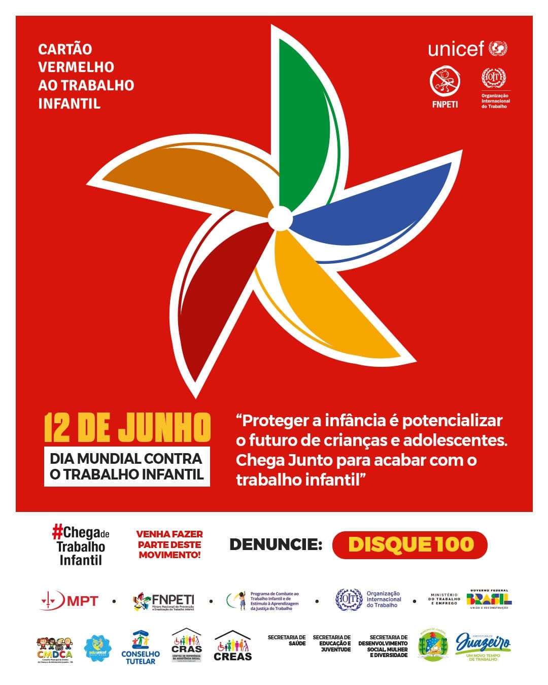12 de junho: Prefeitura de Juazeiro reforça luta contra o trabalho Infantil