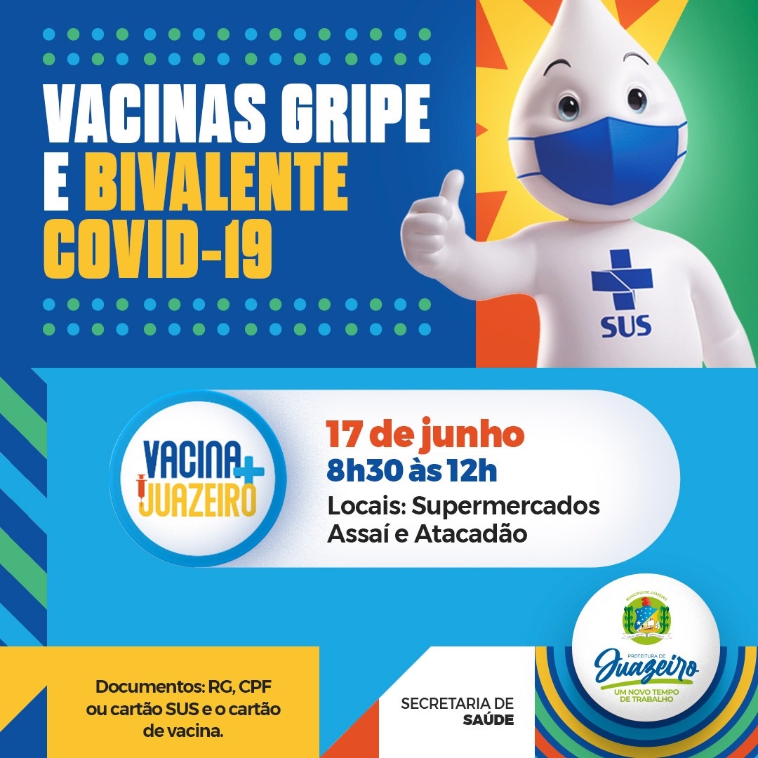Prefeitura de Juazeiro segue com aplicação de vacinas em supermercados da cidade neste sábado