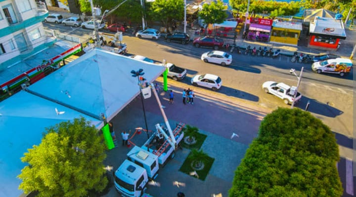 Juazeiro 145 anos: Prefeitura reforça iluminação pública na área central da cidade
