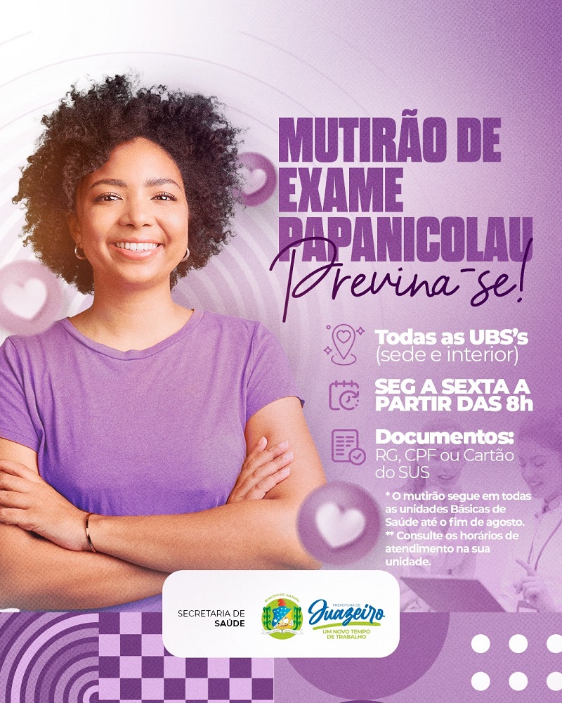 Saúde da mulher: Gestão Suzana Ramos está realizando mutirão de exame preventivo em todas as Unidades de Saúde
