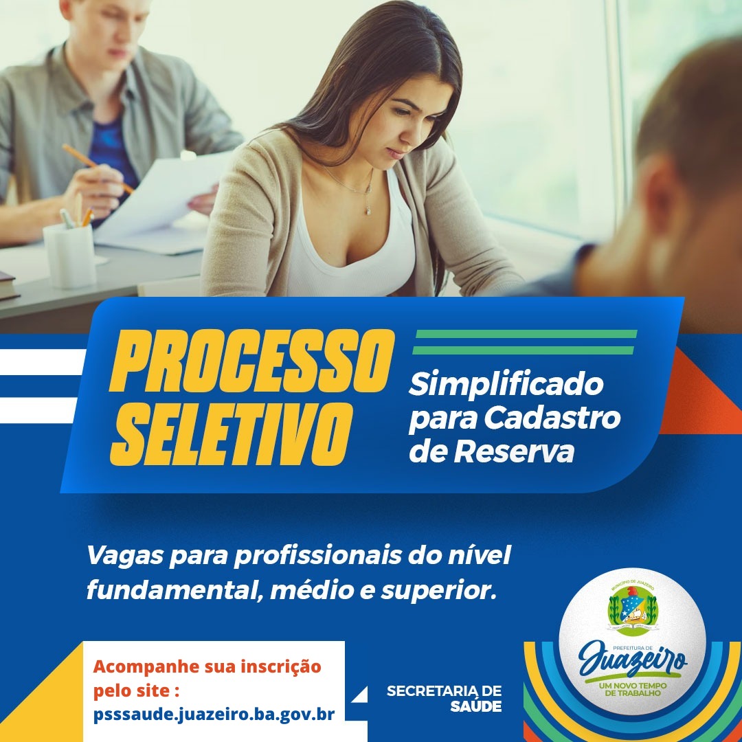 Lista final de inscritos no processo seletivo simplificado da Secretaria de Saúde está disponível no Diário Oficial do Município