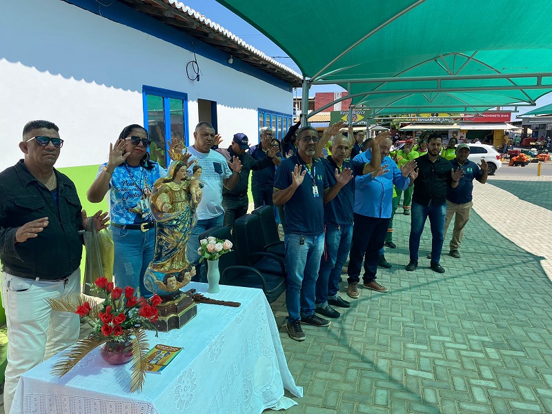 Mercado do Produtor de Juazeiro recebe imagem peregrina de Nossa Senhora das Grotas