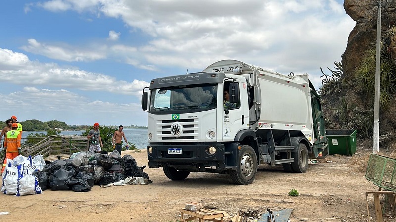 Secretaria de meio ambiente de Juazeiro se une a voluntários para ação de limpeza e preservação na Ilha do Fogo