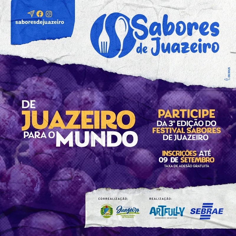 Festival Sabores de Juazeiro: Prefeitura anuncia que inscrições já estão abertas