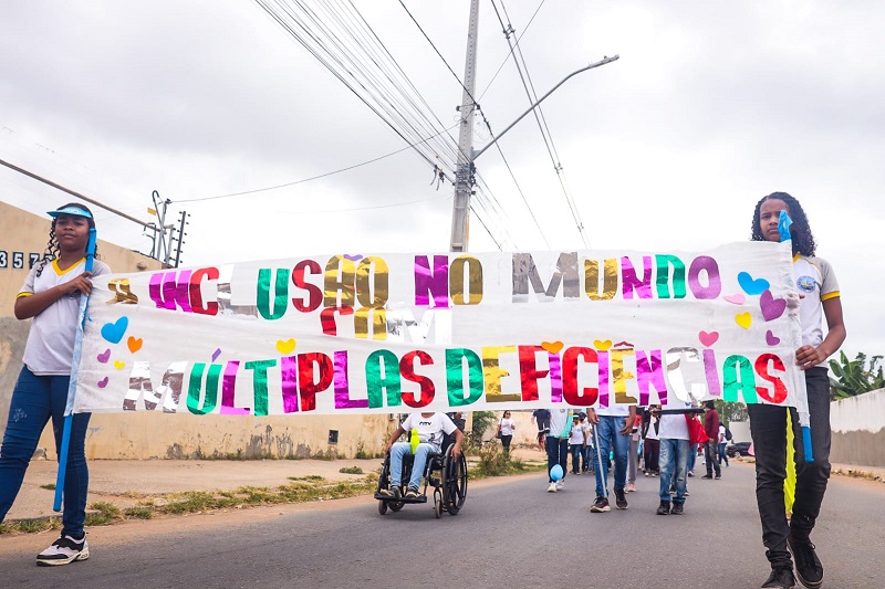 Inclusão foi tema de caminhada alusiva à Semana Nacional da Pessoa com Deficiência em Juazeiro