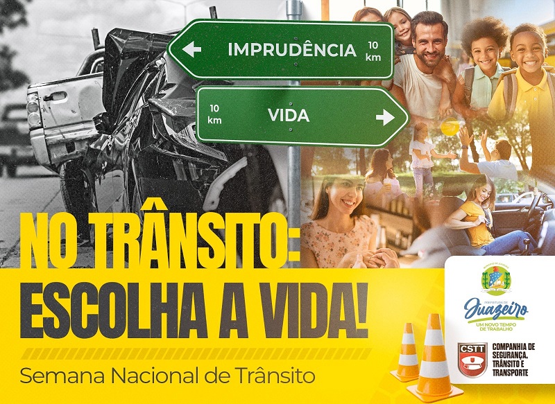 Semana Nacional de Trânsito: Prefeitura de Juazeiro divulga programação que inicia na próxima segunda (18)