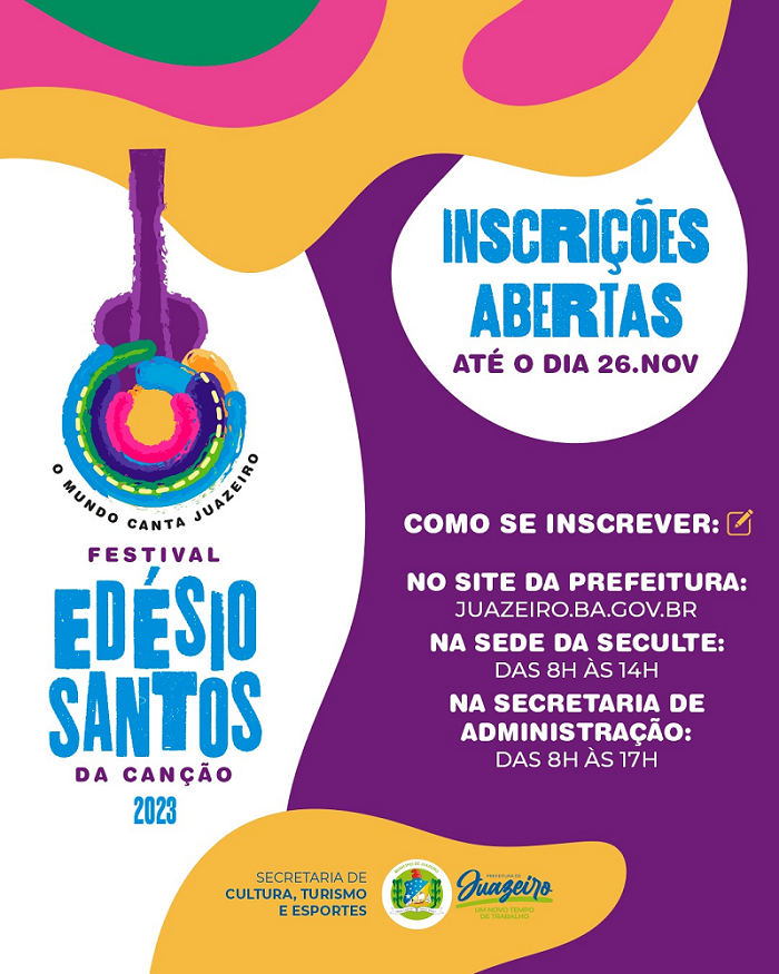 Inscrições do Festival Edésio Santos da Canção 2023 seguem até dia 26 de novembro