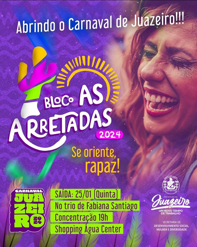 Prefeitura de Juazeiro leva blocos para a rua na abertura do Carnaval de Juazeiro