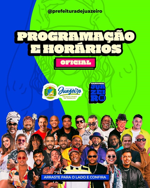 Prefeitura de Juazeiro divulga programação completa do ‘Carnaval de Todos 2024’