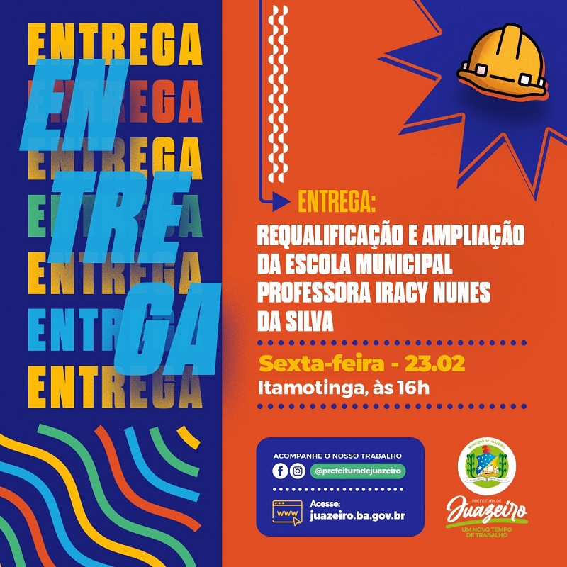 Entrega de requalificação e ampliação de escola em Itamotinga é adiada para sexta-feira (23)