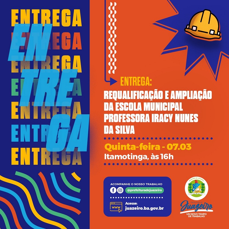 Gestão Suzana Ramos entrega Escola Municipal Professora Iracy Nunes da Silva, em Itamotinga, nesta quinta-feira (7)