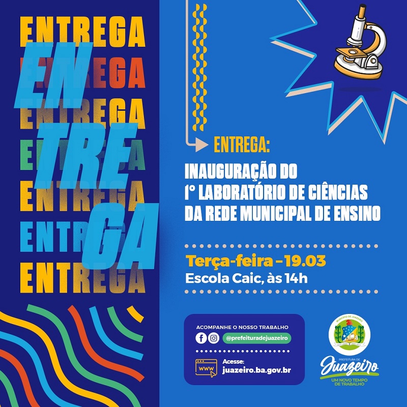 Gestão Suzana Ramos inaugura primeiro Laboratório de Ciências da rede municipal de ensino nesta terça-feira (19)