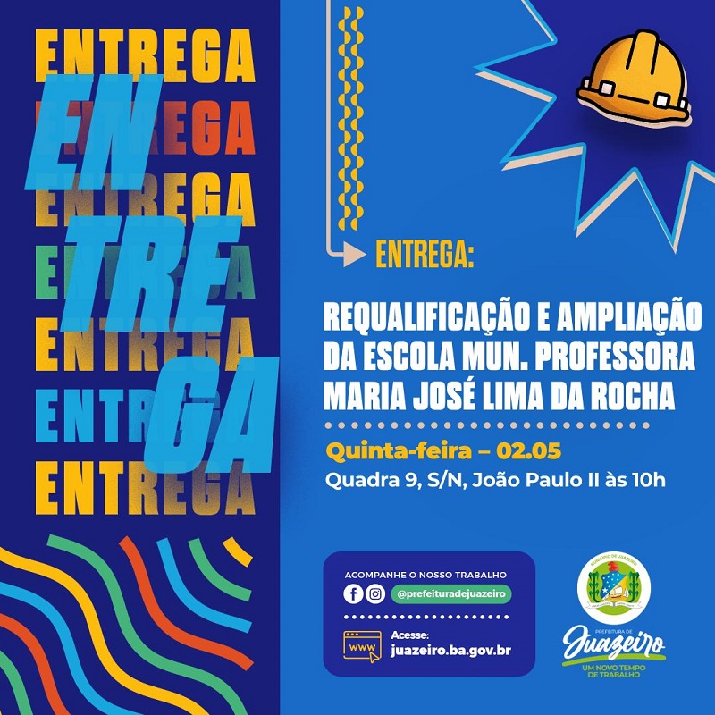 Gestão Suzana Ramos vai inaugurar requalificação e ampliação da Escola Municipal Maria José Lima da Rocha nesta quinta-feira (02)