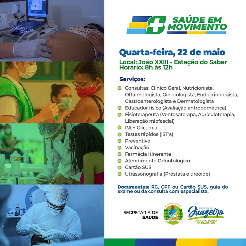 Prefeitura de Juazeiro realiza ‘Saúde em Movimento’ no bairro João XXIII nesta quarta-feira (22)