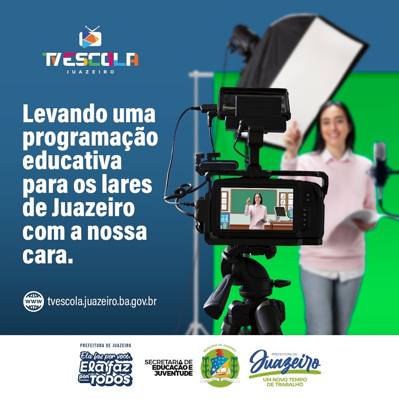Pioneira da atual gestão municipal, TV Escola Juazeiro leva educação e ludicidade para plataformas digitais