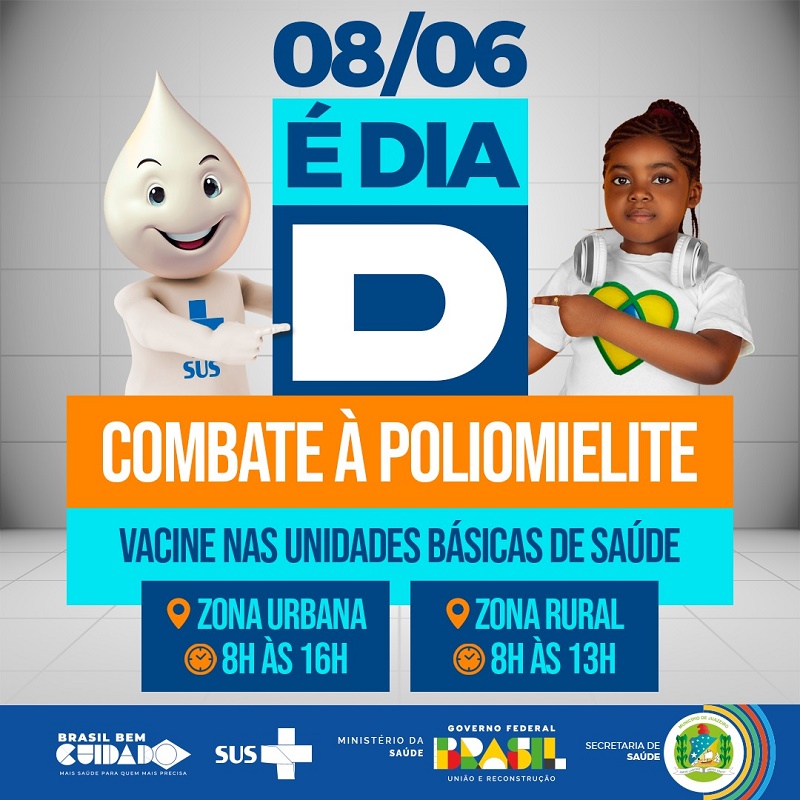 Prefeitura de Juazeiro realiza Dia D contra a Poliomielite neste sábado (08)