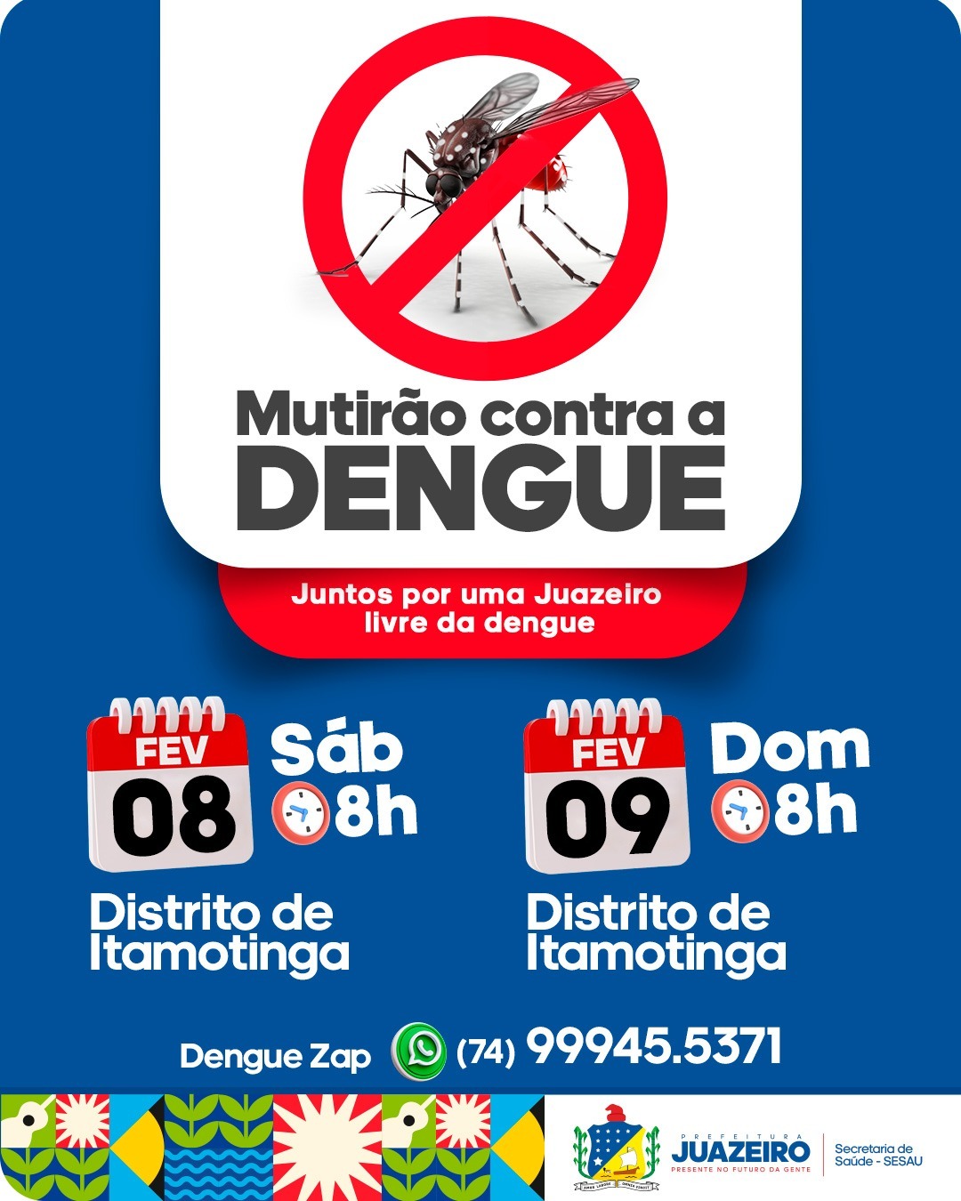 Itamotinga recebe Mutirão de Controle de Arboviroses no próximo final de semana