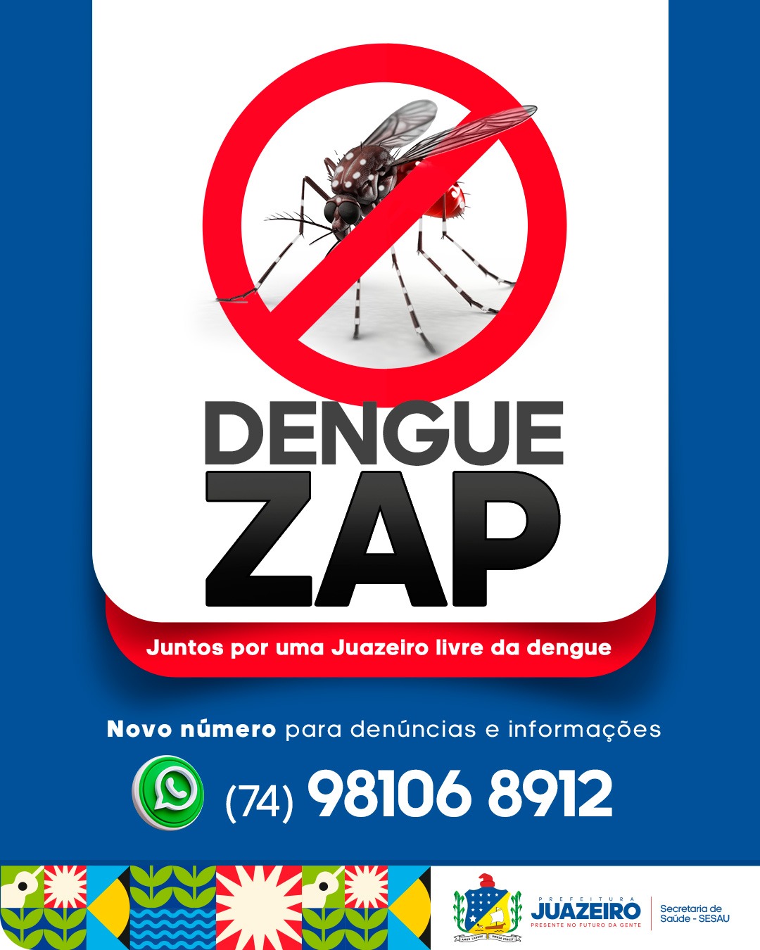 Atenção para a mudança: Dengue Zap ganha novo número de contato