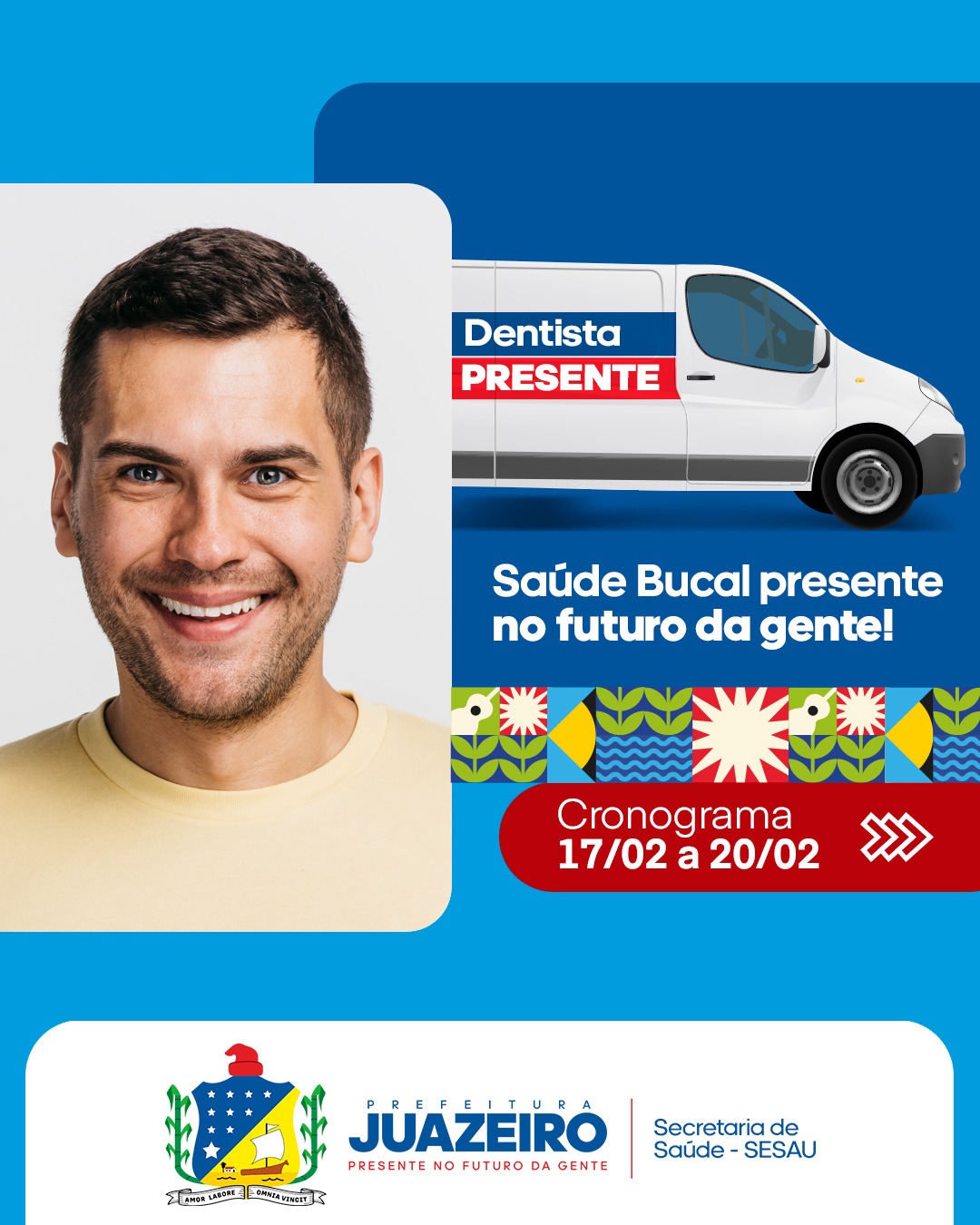 Confira o novo cronograma de atendimento da Unidade Móvel Odontológica de Juazeiro