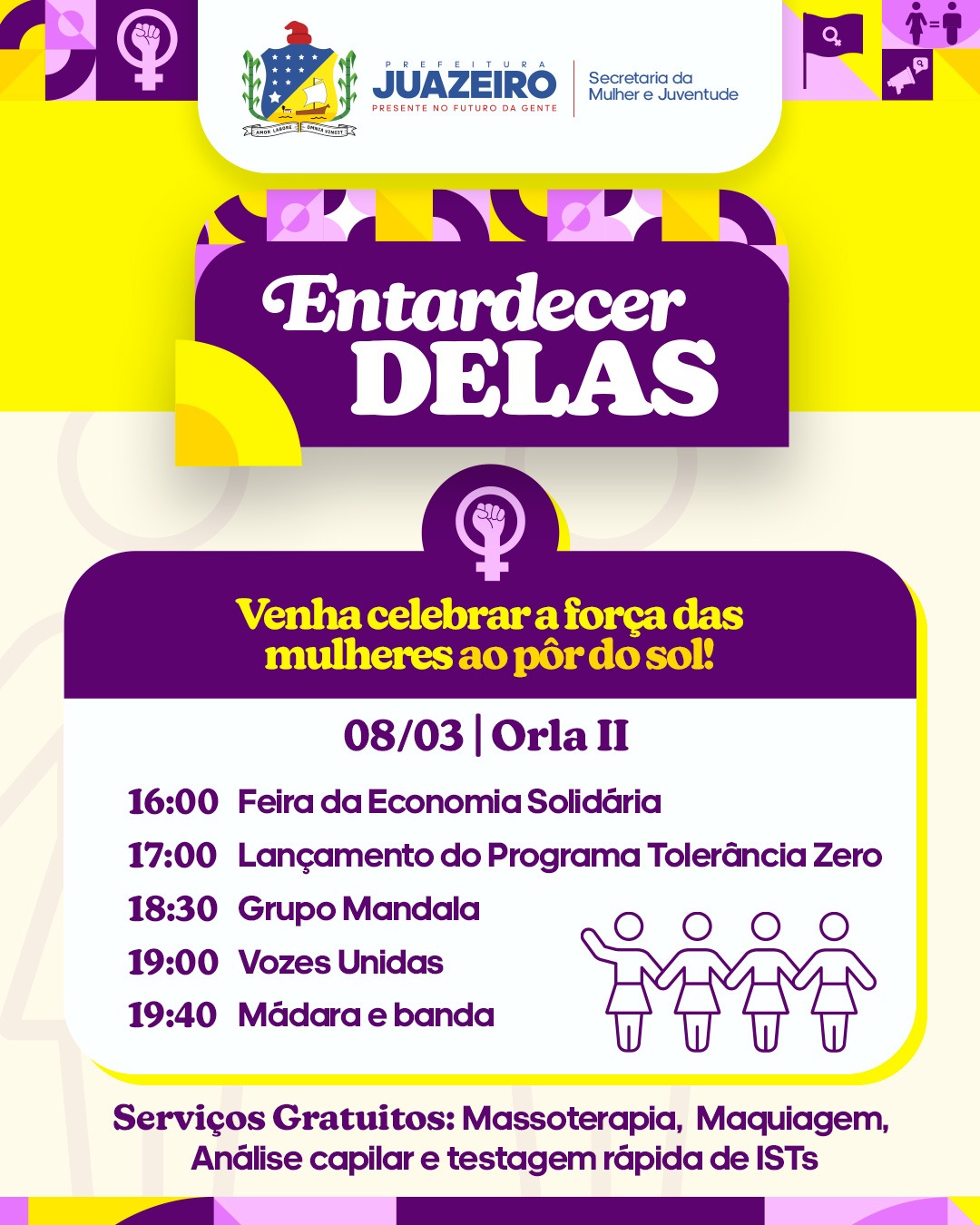 Um sábado dedicado às mulheres: 1º “Entardecer Delas” leva serviços e lazer para as juazeirenses
