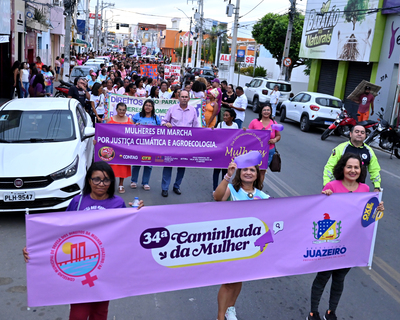 Com o apoio da Prefeitura de Juazeiro, 34ª Caminhada da Mulher é realizada na tarde desta sexta-feira