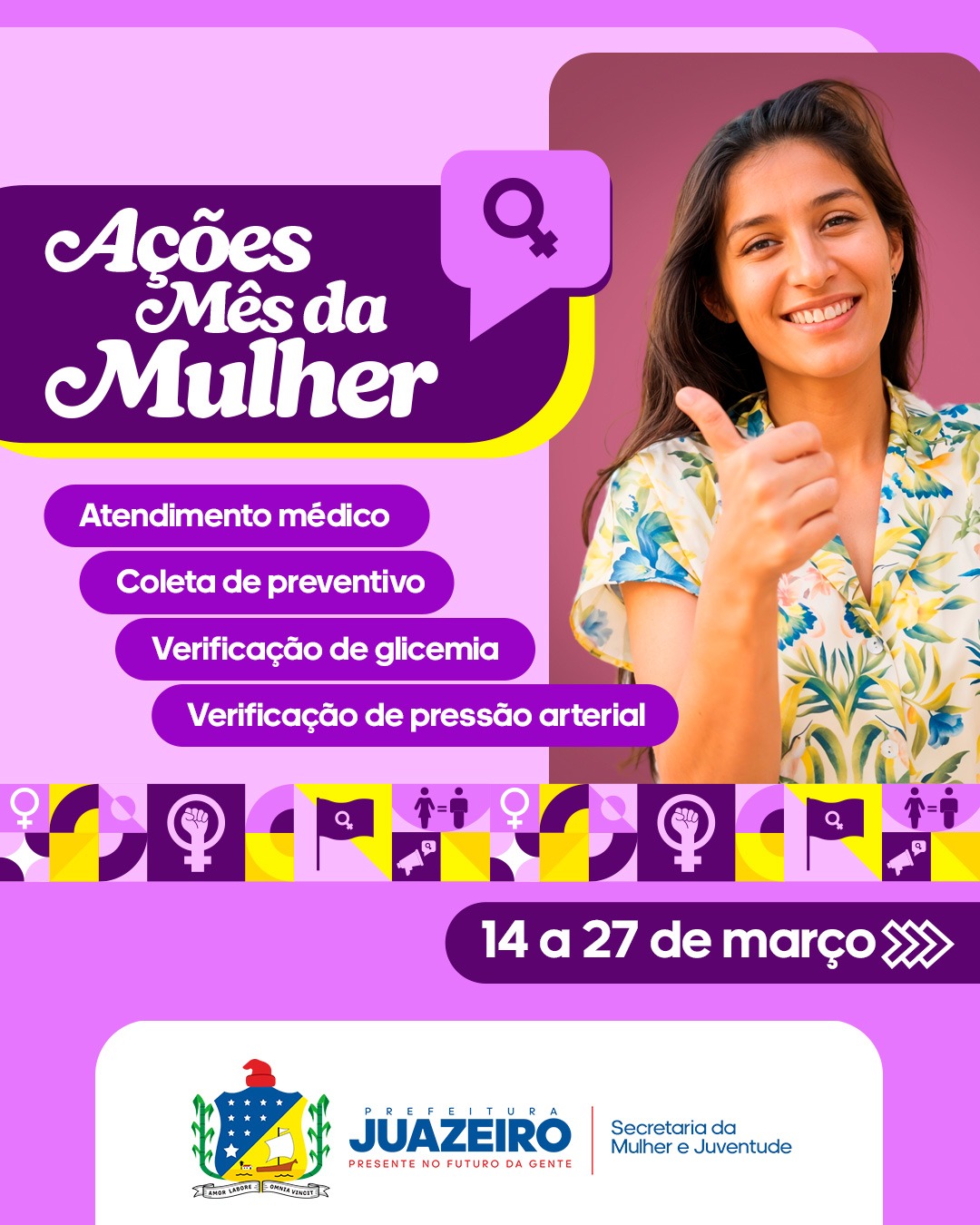 Unidades de Saúde de Juazeiro intensificam ações de cuidados com a saúde da mulher