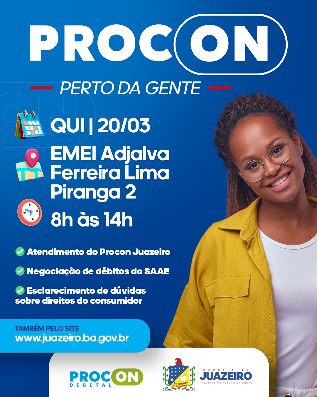 “Procon Perto da Gente” chega ao bairro Piranga II nesta quinta-feira (20)