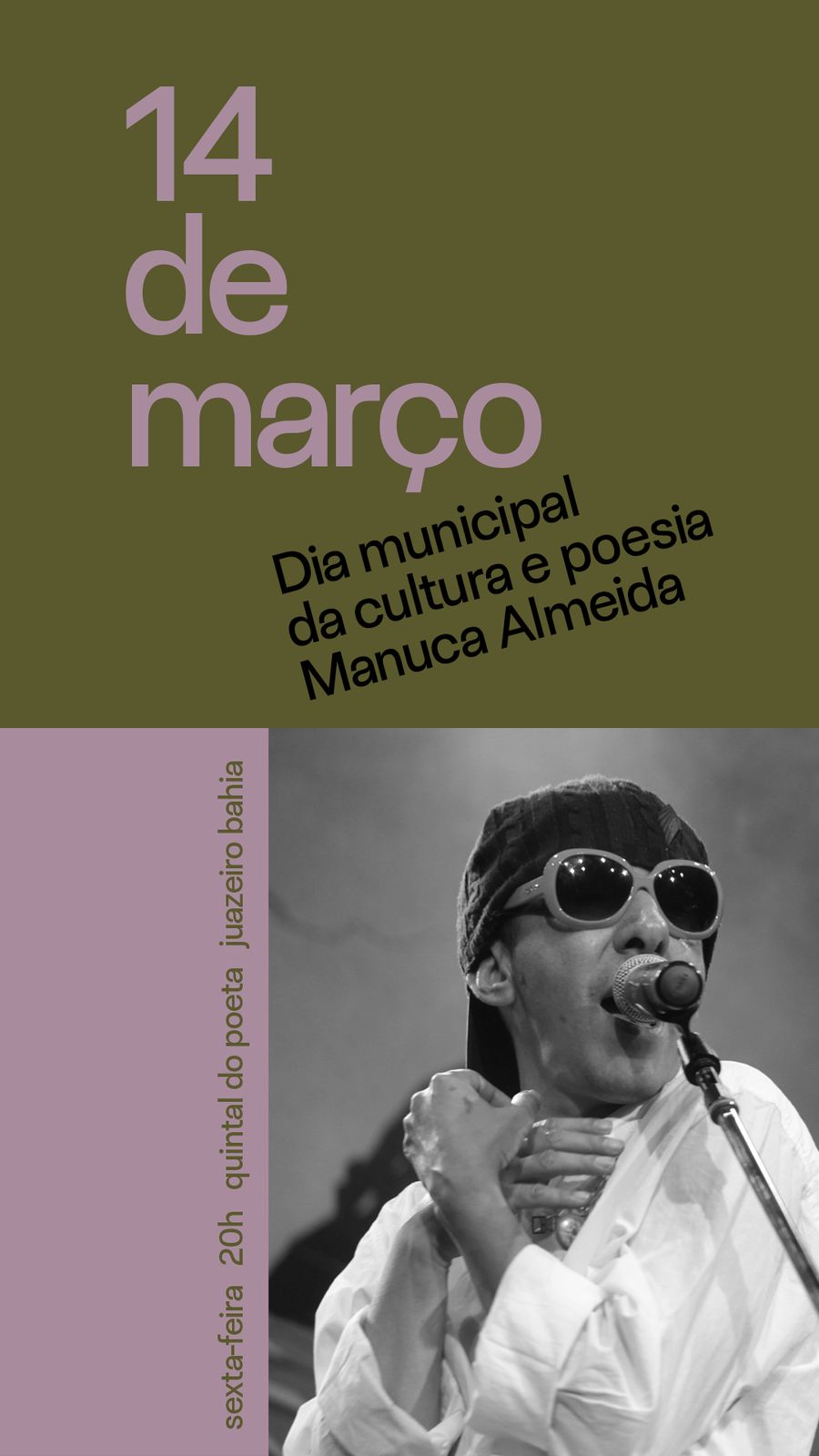 Juazeiro celebra Dia Municipal da Cultura e Poesia Manuca Almeida com roda de poesia e música nesta sexta (14)