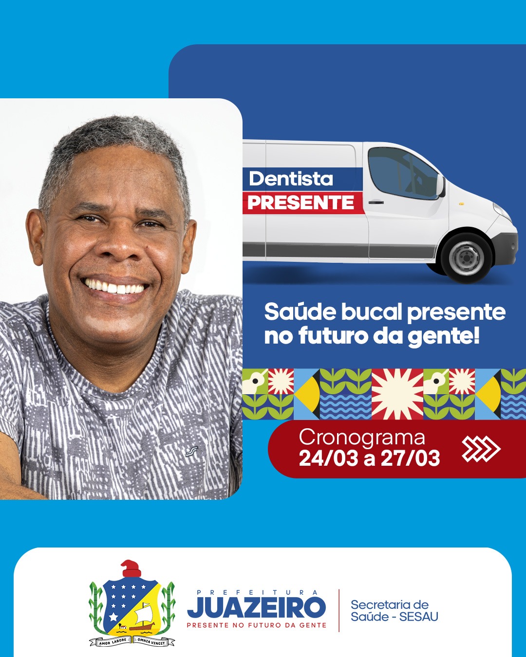 Confira o novo cronograma de atendimento da Unidade Móvel Odontológica de Juazeiro