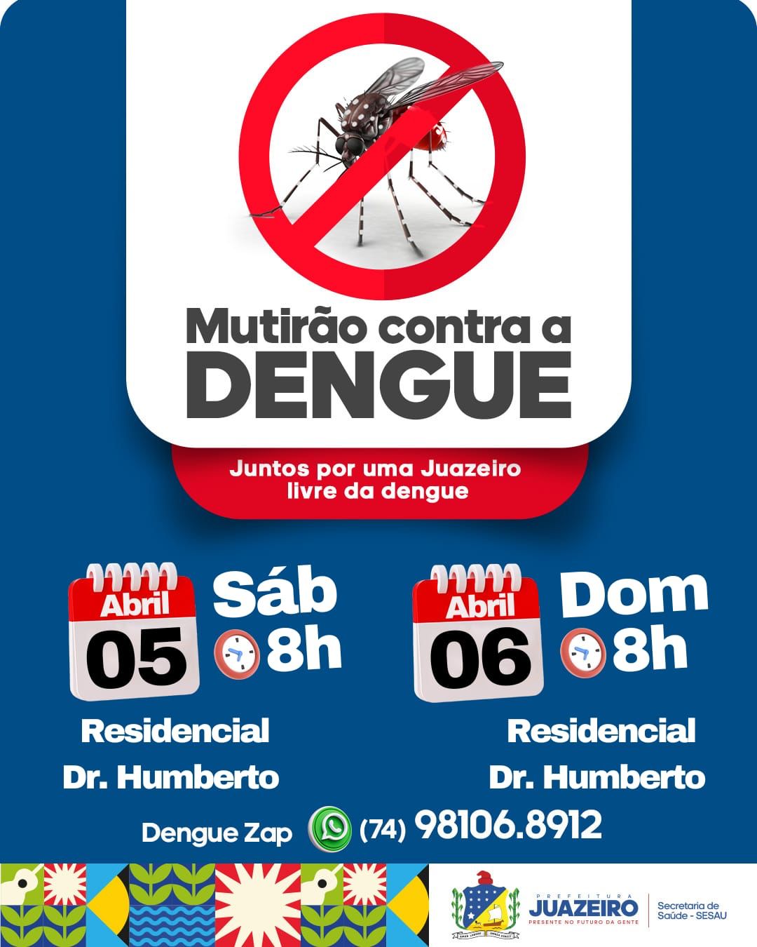 Mutirão de Combate às Arboviroses chega ao Residencial Dr. Humberto