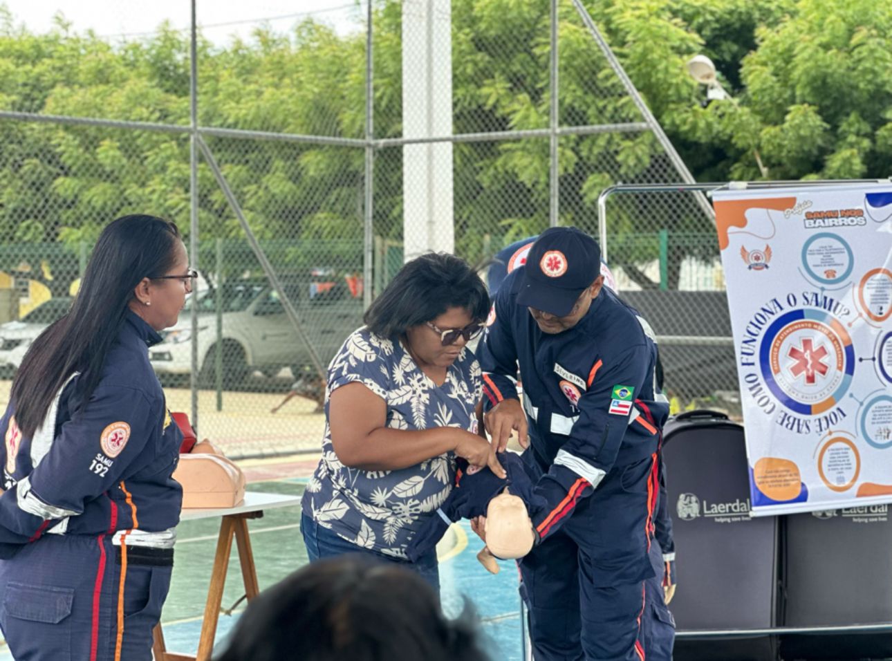 Tabuleiro recebe estreia de ação educativa do SAMU com foco em primeiros socorros