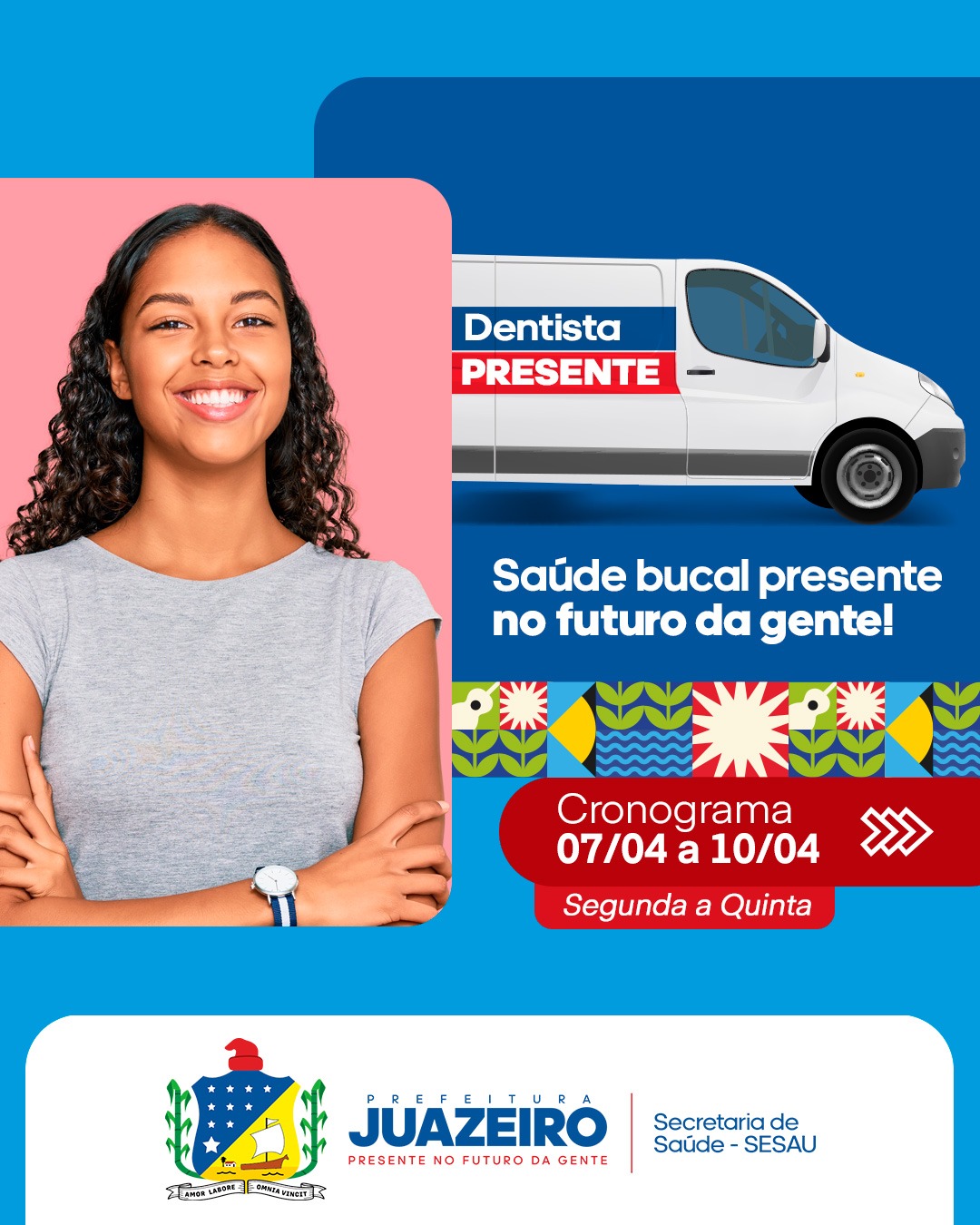 Confira o novo cronograma de atendimento da Unidade Móvel Odontológica de Juazeiro