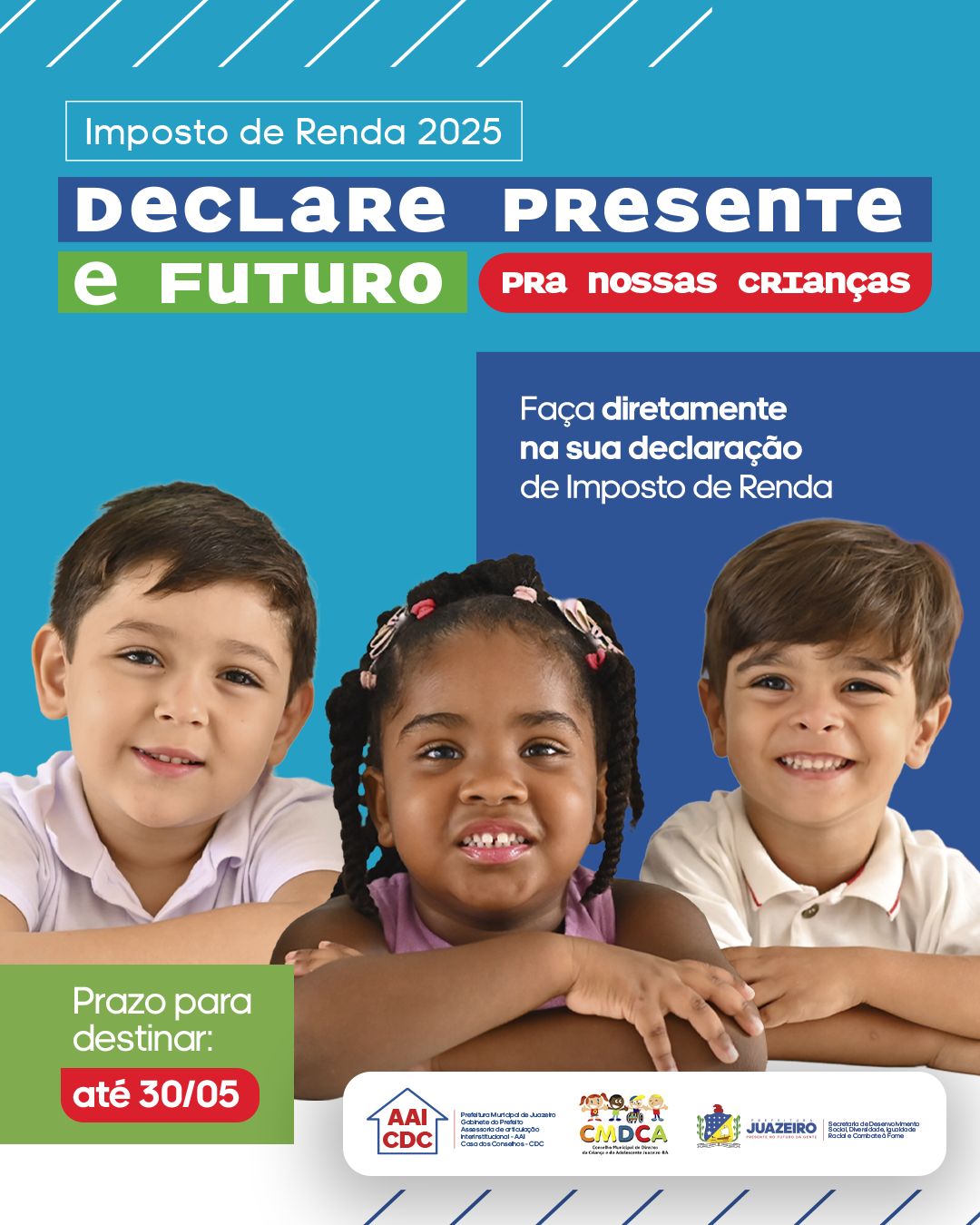 Prazo para destinar parte do Imposto de Renda ao FMDCA termina nesta sexta-feira (30)