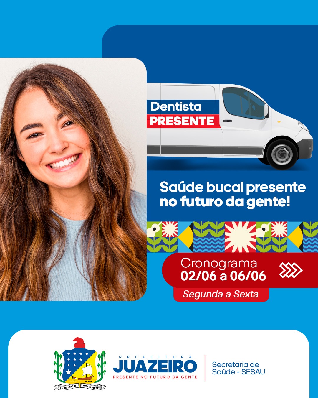 Confira o novo cronograma de atendimento da Unidade Móvel Odontológica de Juazeiro