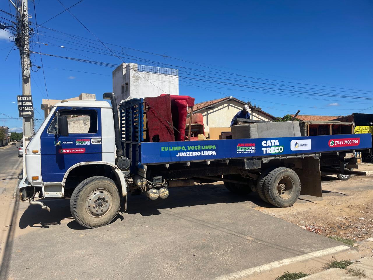 Cata Treco: População de Juazeiro ganha serviço gratuito para descarte de móveis e grandes objetos