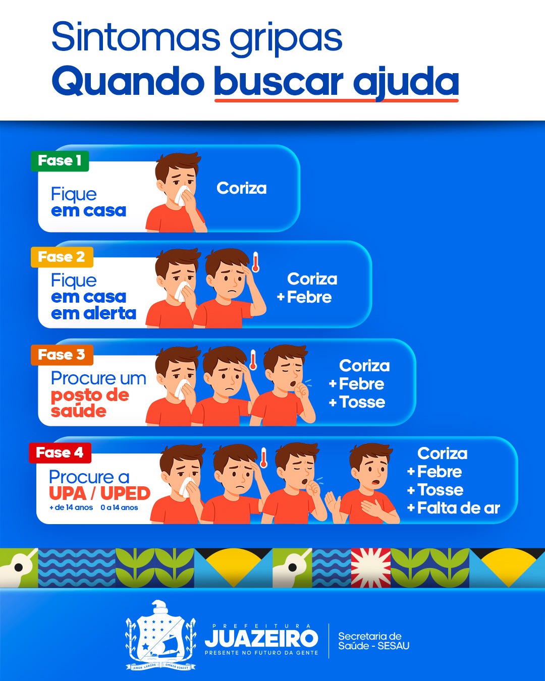 Sesau orienta população sobre como agir em casos de sintomas gripais e reforça importância da vacinação