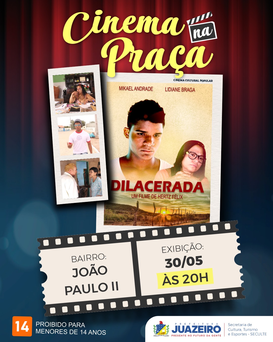 Cinema na Praça: projeto da Seculte leva ao João Paulo II exibição gratuita de filme que fala sobre a violência na sala de aula